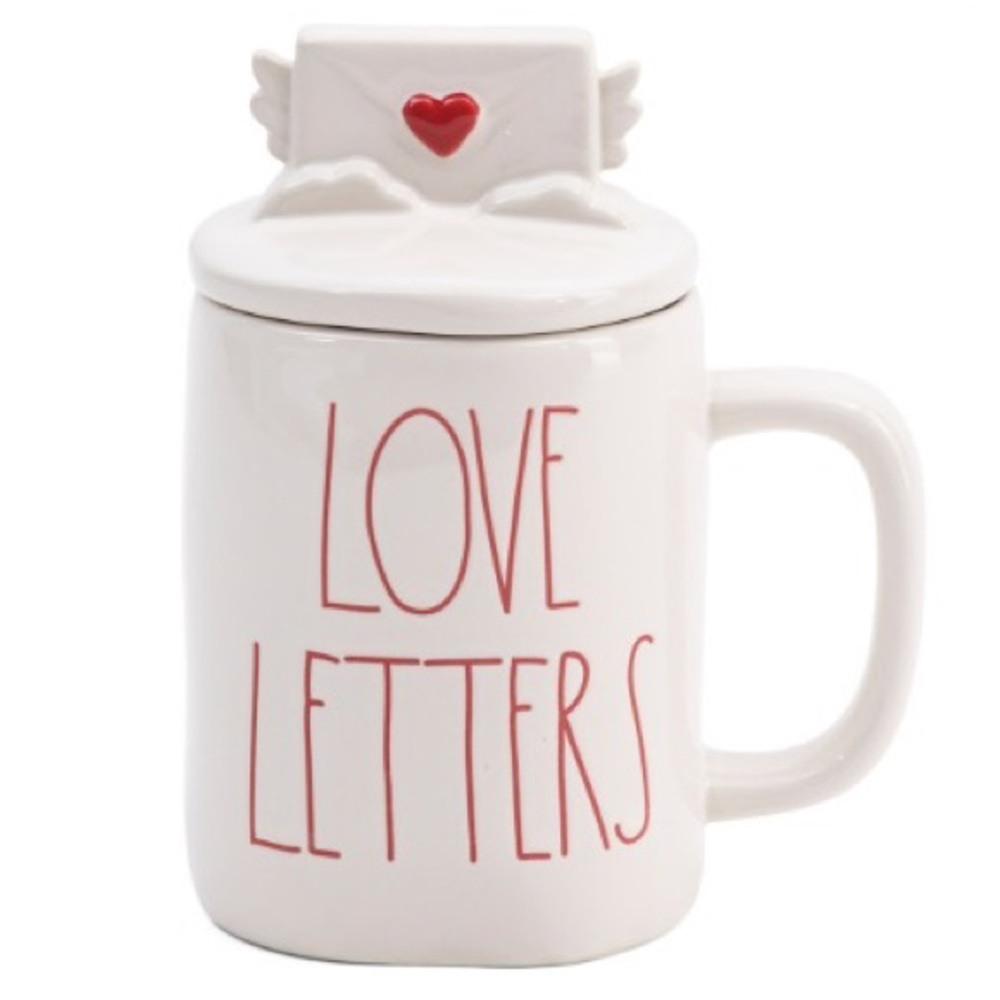 🌷 Rae Dunn Love Letters Mug with Topper Brand New!
